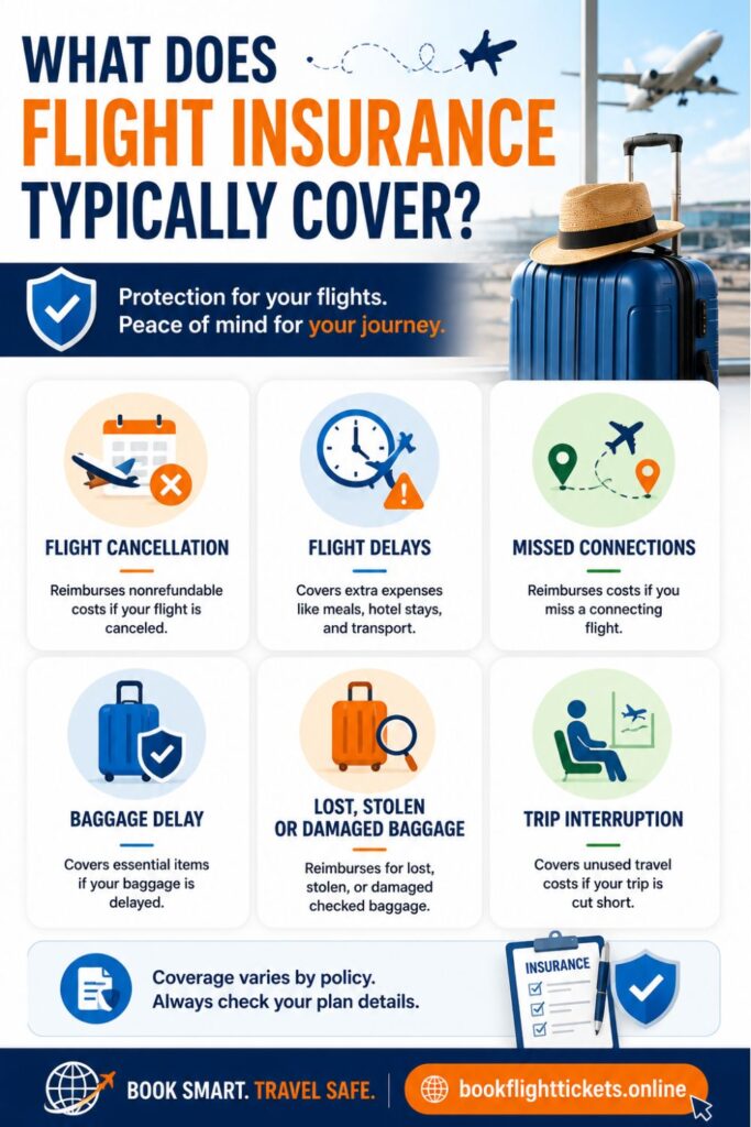 What does flight insurance typically cover
