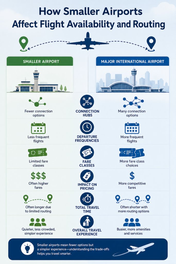 How Smaller Airports Affect Flight Availability and Routing