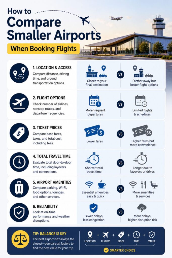 How to Compare Smaller Airports When Booking Flights